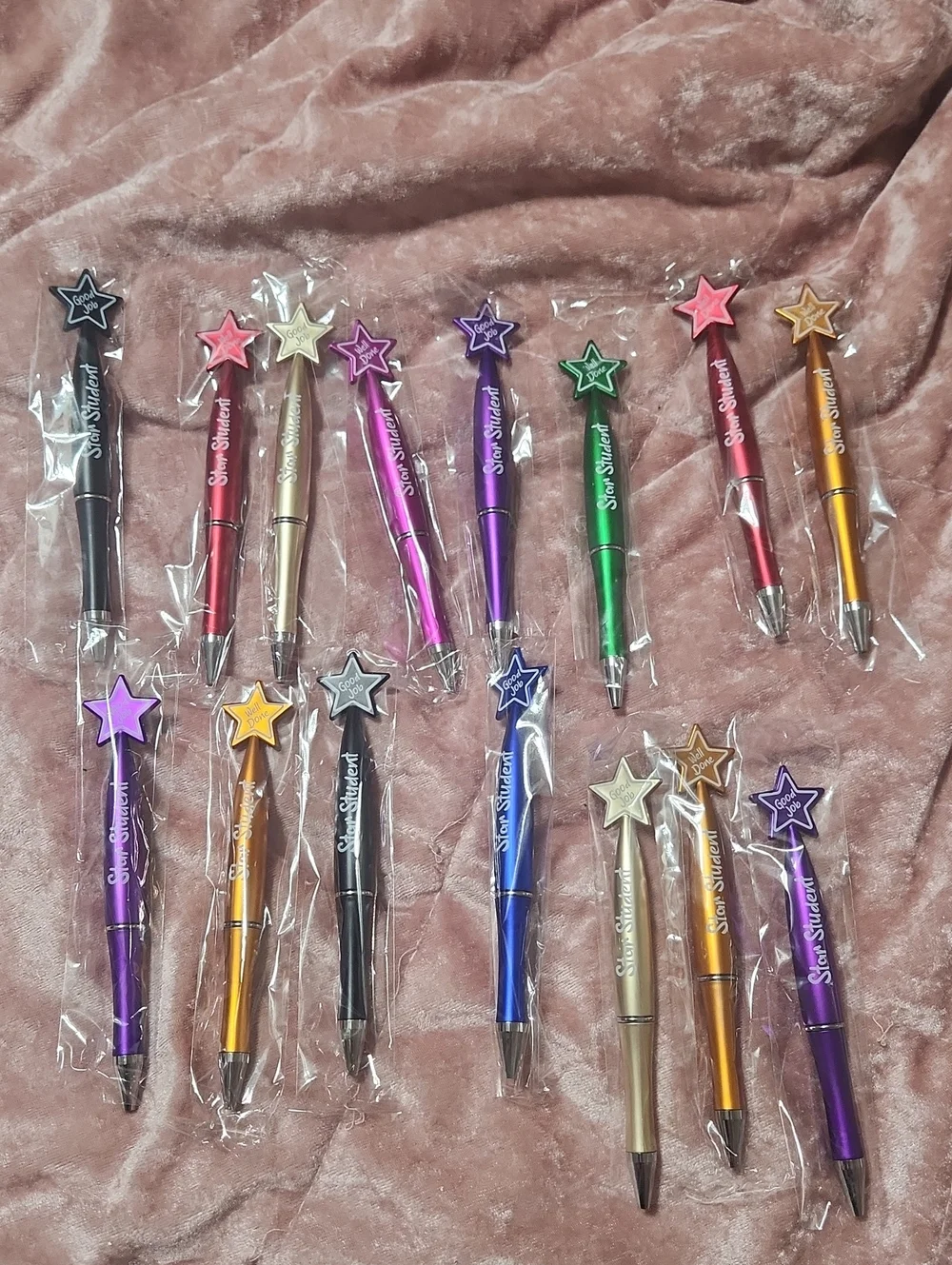 Lot Of 15 Star Student Ballpoint Pens to Reward Star Students